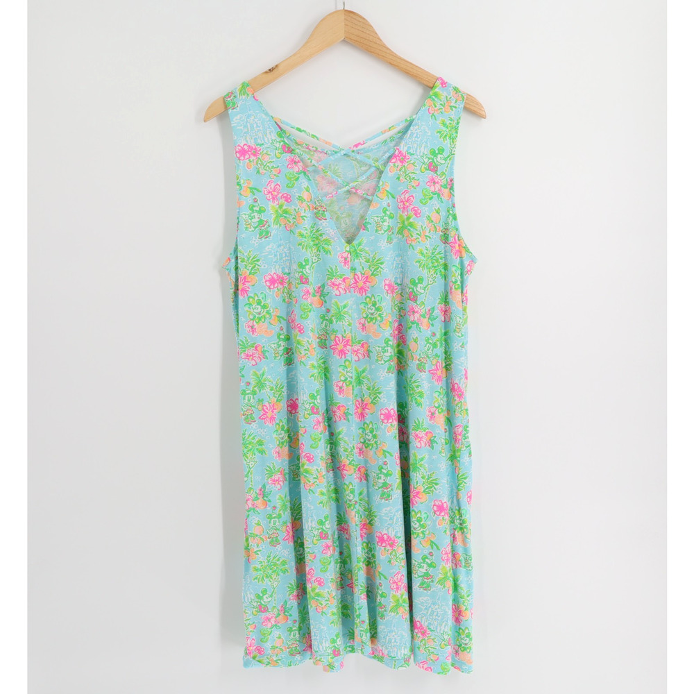 Lilly Pulitzer x Disney Parks Kristen Swing Tank Dress Sz XL Pima Cotton - Picture 2 of 10